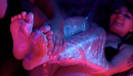 Foot Worship, Tickling Fetish & Wax Play with Bratty Girls!