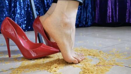 I Crush Pasta in Bare Feet ASMR
