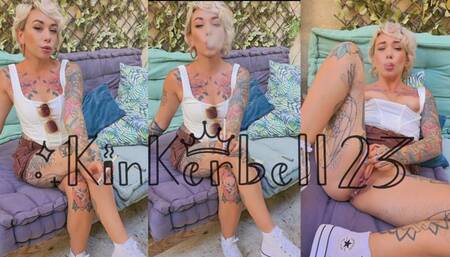 Chainsmoking, crushing and squirting outdoors - Kinkerbell23