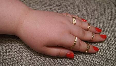 #4 BBW hand with red manicure (no talking)