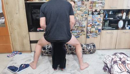 gonzo humps on my legs while i wear velvet dress and high heels