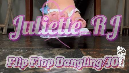 Juliette_RJ SEXY CLASSIC flip flop dangling and JOI - DANGLING - WIGGLING TOES - JOI - LONG TOENAILS - JOI MOVES - HIGHLY ARCHED FEET - NAILS OF THE WEEK - WHITE FLIP FLOP - CUM COUNTDOWN