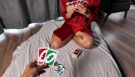 Stepmom lost her pussy in Uno to her stepson
