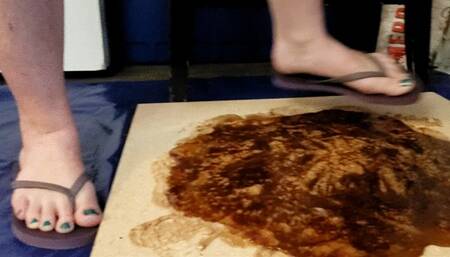 Charlie Angel Stuck with Purple Flip Flops