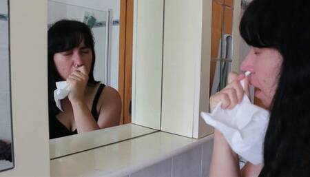 Sneezing on the mirror [MOV]