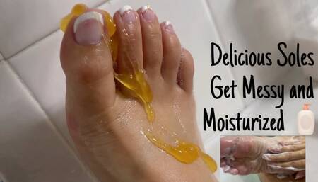 Delicious Soles Get Messy and Moisturized