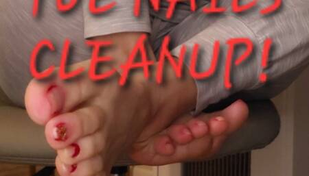 TOE NAILS CLEAN UP!