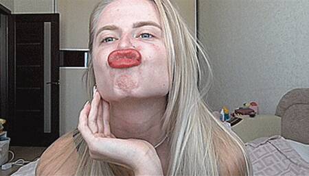 Delicious red lips! MP4