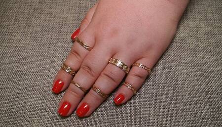 #5 BBW hand with red manicure (no talking)