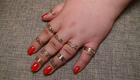 #6 BBW hand with red manicure (no talking)
