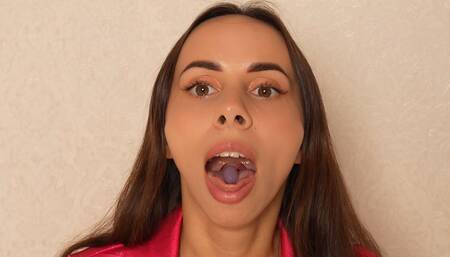 Showing My Uvula While Eating Candy