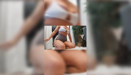 Christmas Gift Twerking in a Soft Outfit Under the Tree