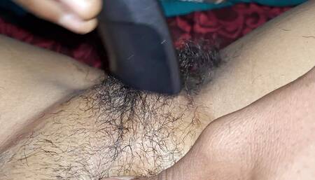 Clean Pussy Hair by Trimmer and Full Pussy Massage of My Friend