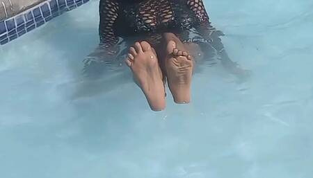 Foot Fantasy: Wrinkled Soles and Splashing Water