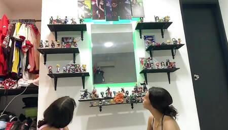 I fuck with my sister-in-law in my boyfriend's room and we put our fingers in our pussies