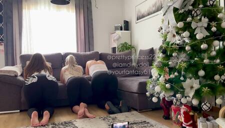 3 Sexy Girls Are Farting Loud After Christmas Dinner