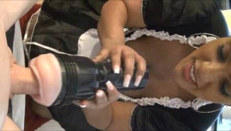 Teaching Her How to Use a Fleshlight!