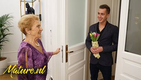 Hot Granny Wants a Toyboy Dick Up Her Hairy Pussy, Dinner Date