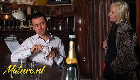 Mature Charly Sparks Seduces a Bartender For Some Rough Anal Sex