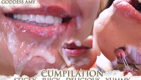 Delicious Messy Cumpilation - Goddess Amy - Sticky - Yummy - Delicious - Juicy