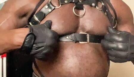 Black Muscle Oiled Roid Gut BBC Wank & Cum Solo Session
