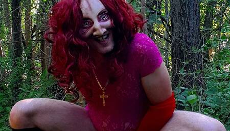 Horny Sexy Demon Female Wants to Have Hard Fucking in the Forest