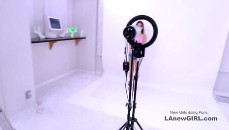 Tiny 18 yo Girl practices pumping big hard cock