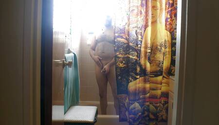 Playing In the shower masturbating