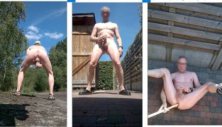 Exhibitionist jerking compilation in many sexy positions