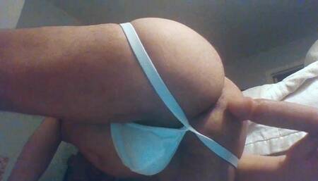 Bent Over Ass Play W Dildo