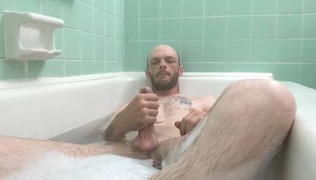 Giving My Big Dick a Bubble Bath and I Cum