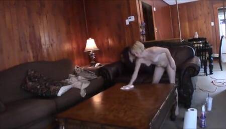 Alyssa Hart Clean Her Apartment Naked