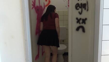 Wtf?! Caught in a Public Toilet and Fucked!