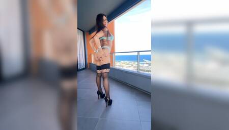 Masturbation with Barcelona View