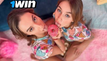 Sweet threesome with donuts