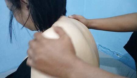 Back Massage with Husband