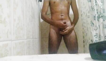 Masturbating and Cumming While Showering