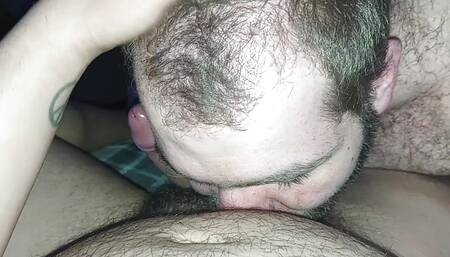 I love sucking my man's uncut cock!