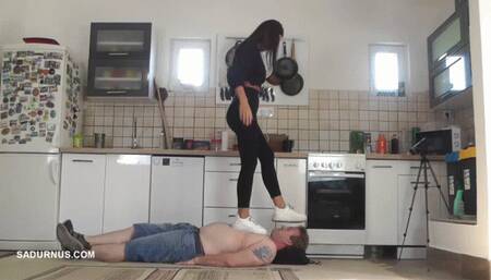 Under Mistress Natasa's sneakers wmv