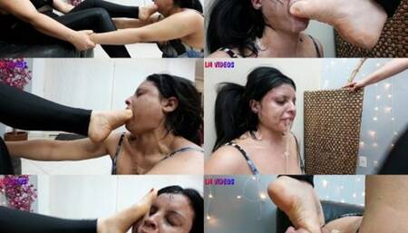 DEEP MERCILESS BIG FEET- GODDESS LETICIA MILLER & SLAVE BRUNA - EXCLUSIVE LM VIDEOS JULY 2024 - CLIP 3