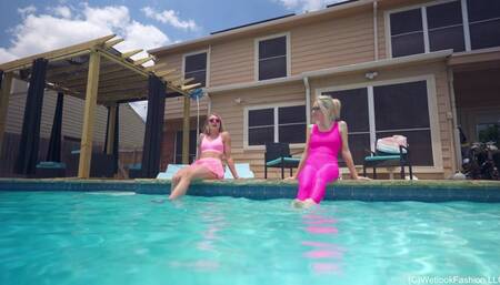 Joy and Hannah Are Wet Team Pink