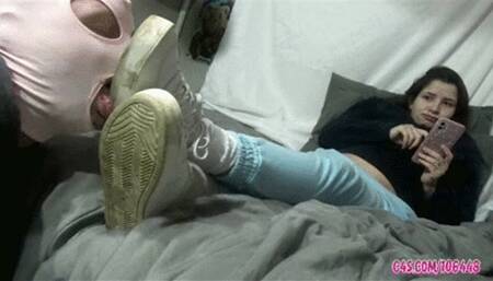 Playing while the idiot cleans my sneakers by Sabrynna # 1080HD