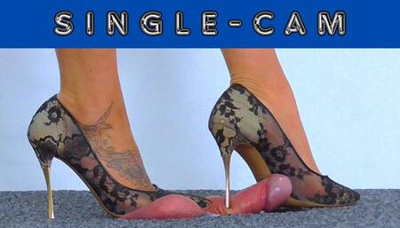 Cum Under My Lacey Bridesmaid Heels - Cock Cam - AmbersCBT - 62CC