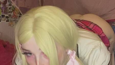 SLUTTY COLLEGE GIRL SKIPS HOMEWORK TO TRY ANAL