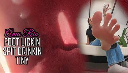 Ama Rio - Feet Licking Spit Drinkin Tiny - HD 1080p