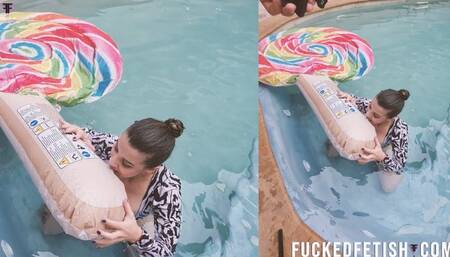 wmv bts B2p inflatable pool Funny giant lollipop