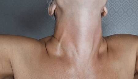 Slowly I stretch my neck