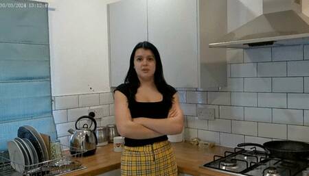 19 year old crushing toys in black fishnets