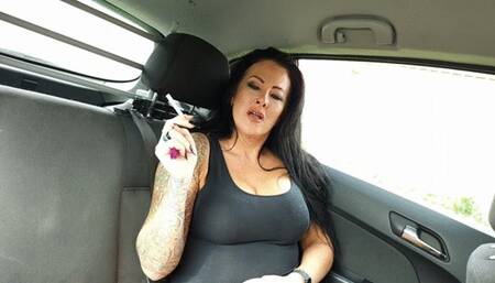 Danni Foxx has secret smoking car meet! MOV version
