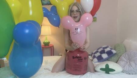 Inflating Mouse Head Balloons with Helium (B2P, Hug Pop)